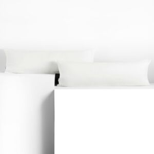 DecoKing AMBER biela džersejová ozdobná obliečka na vankúš 20x145 cm - DecoKing