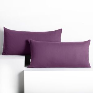 DecoKing AMBER purple jersey cushion cover 40x80 cm - Bedding