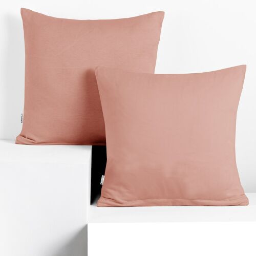 DecoKing AMBER korallrote Jersey-Kissenbezug 80x80 cm