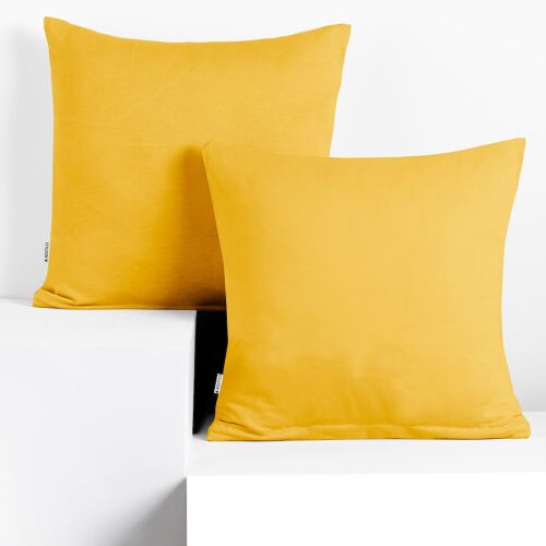 DecoKing AMBER żółta poszewka na poduszkę z dżerseju 50x50 cm