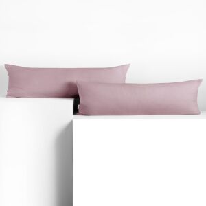 DecoKing AMBER light purple jersey bolster pillow cover 40x145 cm - DecoKing