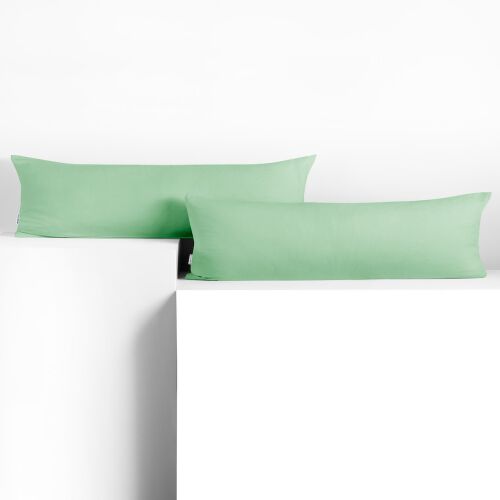 DecoKing AMBER mint green jersey bolster pillow cover 40x145 cm