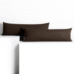 DecoKing AMBER tmavohnedá džersejová obliečka na vankúš 20x120 cm - Posteľná bielizeň