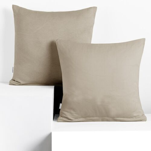 DecoKing AMBER cappuccino jersey cushion cover 80x80 cm
