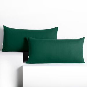 Ozdobná obliečka na vankúš DecoKing AMBER sklenená zelená džersej 40x120 cm - Posteľná bielizeň