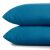 Two DecoKing AMBER blue jersey pillow covers stacked