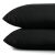 Dwie czarne dżersejowe poszewki na poduszki DecoKing AMBER