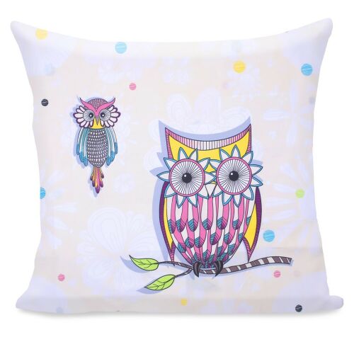 Față de pernă Decoking Owls, pernă decorativă din microfibră cu imprimeu bufnițe