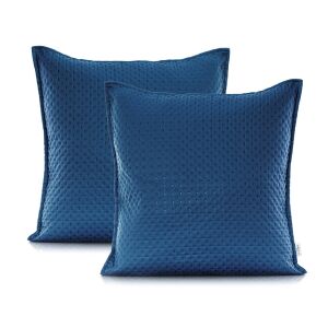 AmeliaHome Carmen Indigo Blue Cushion Cover 45x45 cm - Set of 2 - Cushion cover