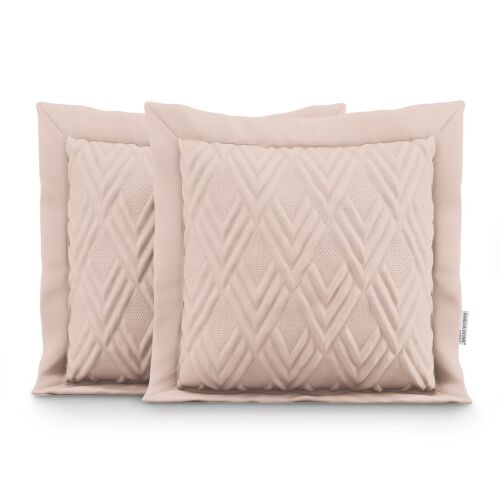 AmeliaHome Ophelia Kissenbezug, Puderrosa, 2er-Set