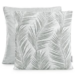 AmeliaHome Tropical Bonaire siva navlaka za jastuk s printom lišća, 45x45 cm - Posteljina