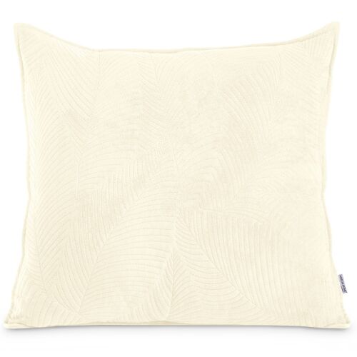 Decorative cushion PALSHA colour beige embroidered style modern velvet, polyester 45x45 45x45 ameliahome 111362529