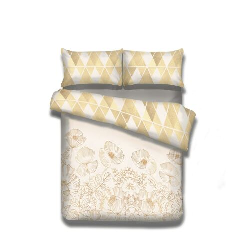 Bedding SNUGGY yellow printed pattern floral 155x220*2+80x80*2 AmeliaHome