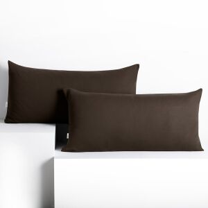 DecoKing AMBER тъмнокафява джърси калъфка за възглавница 40x120 см - Бельо
