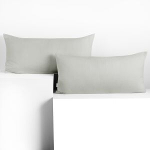 DecoKing AMBER white jersey cushion cover 40x120 cm - DecoKing