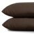 Two DecoKing AMBER dark brown jersey cushion covers