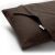 DecoKing AMBER dark brown cushion cover with zipper detail and Restilo tag