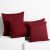 Set of DecoKing AMBER burgundy jersey cushion covers in various sizes