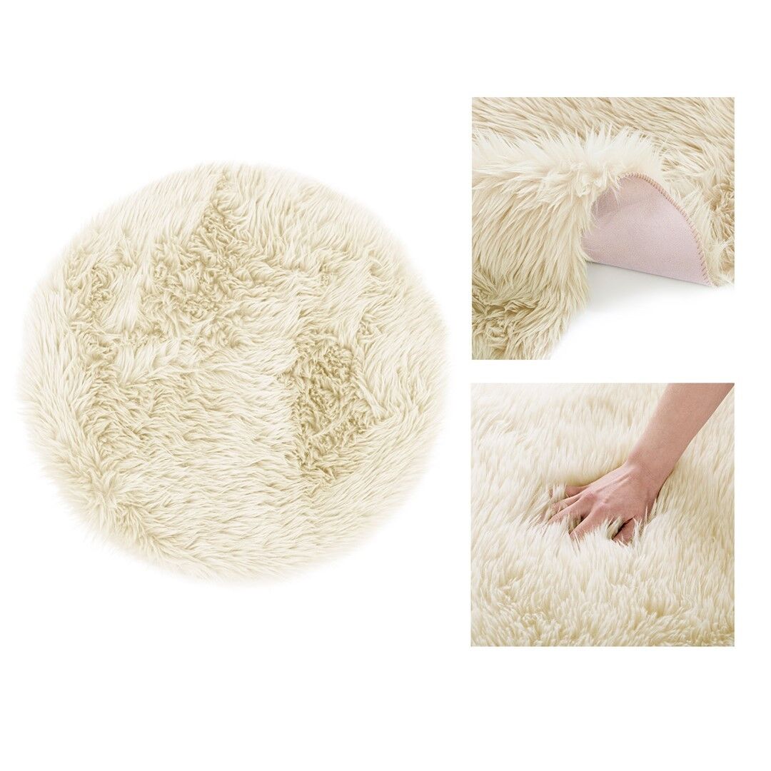 Szőnyeg kerek bézs modern modern r90 AmeliaHome