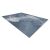 Angled view of Hakano ARLEN FEATHERS blue boho rug, 80x150 cm