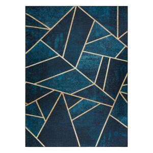 Covor Hakano Arlen Mosaic albastru închis geometric, stil glamour - Design interior