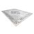 Angled view of Hakano IONA ROSETTE grey rug 80x150