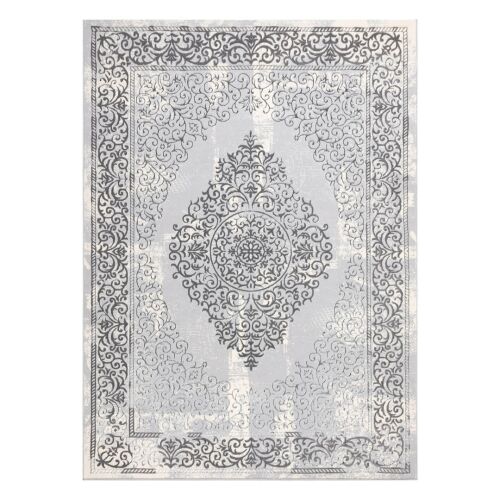 Hakano IONA ROSETTE grey rug, 80x150 cm, traditional design