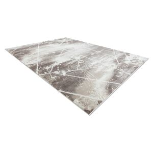 Angled view of Hakano IONA GEOMETRIC beige rug, 140x190 cm - Rug