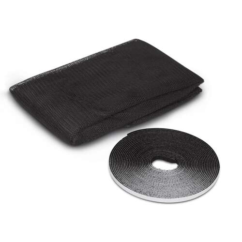 Black window mosquito net with velcro tape, 100x100cm