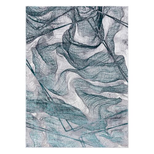 Tepih Hakano Welli Web, apstraktni sivo-tirkizni uzorak, 120x170 cm