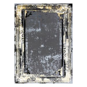 Hakano WELLI ORNAMENT 4 grey rug, 160x220 cm, modern design - Rug