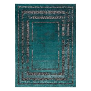 Tepih Hakano WELLI FRAME 3 morsko zeleni, 160x220 cm, moderni dizajn - Uređenje interijera