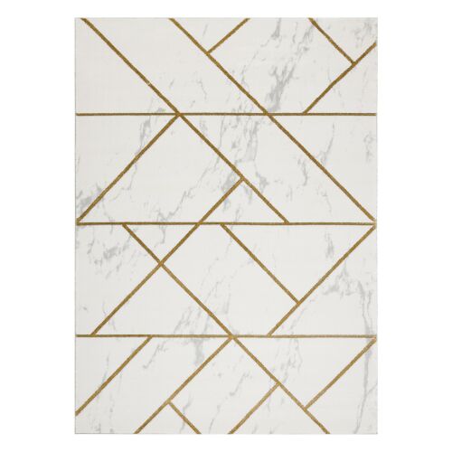 Hakano Estema Marblegeo cream rug, geometric pattern
