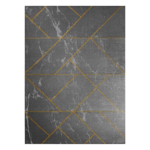 Hakano Estema Marblegeo graphite grey rug, geometric design