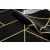Crno-zlatni geometrijski tepih ESTEMA MARBLEGEO