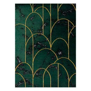 Hakano Estema Artdeco rug, glass green with gold geometric pattern, 140x190 cm - Interior design