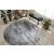 Hakano Estema Marble 2 gray and gold round rug in living room setting