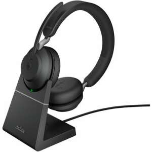 Jabra Evolve2 65 MS Teams stereo Bluetooth wireless headset with microphone and charging stand - Jabra Headphone