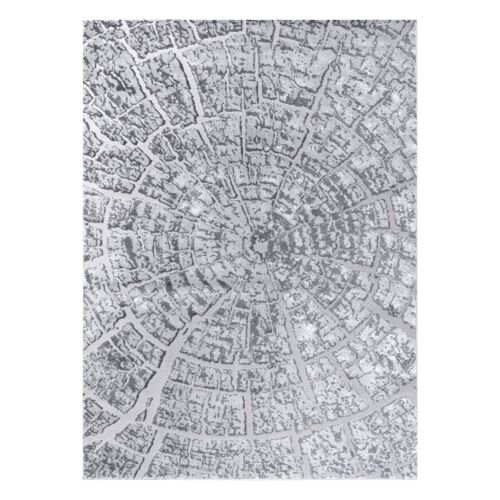 Dywan Hakano TREX TREE 2 szary, 160x220 cm, wzór słojów drzewa