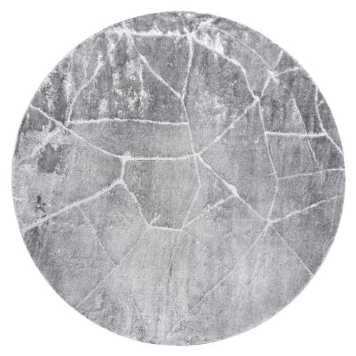 Hakano TREX MARBLE 2 round rug, gray marble pattern