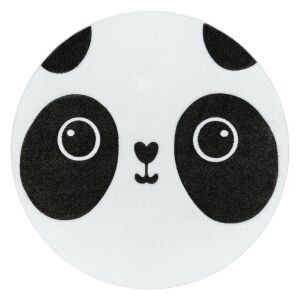 Hakano TINIES PANDA runder Teppich, weißes Panda-Gesicht Design, Kinderzimmerteppich - Innenarchitektur