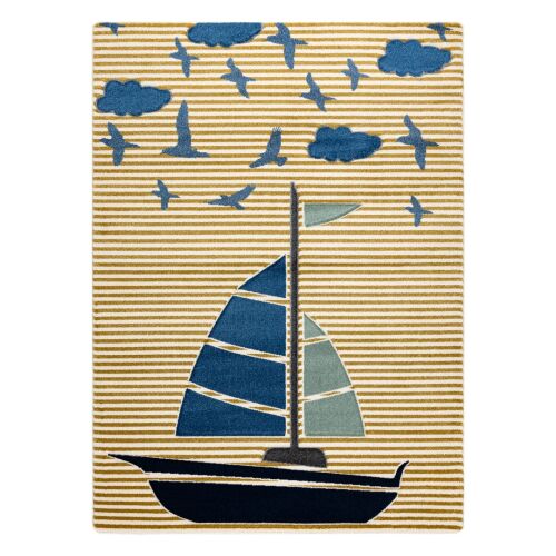Koberec TINIES SAIL farba čierno-žltá 160x220 Hakano