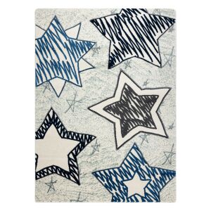 Hakano TINIES STARS blauer Teppich, 120x170 cm, Sternmuster - Innenarchitektur