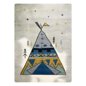 Tepih Hakano TINIES TIPI sivi 160x220 cm s dizajnom teepee - Uređenje interijera