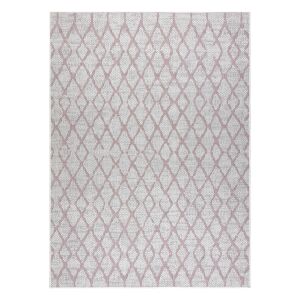 Hakano Vinea Grid Creme Teppich 120x170, Creme und Rosa Diamantenmuster - Innenarchitektur