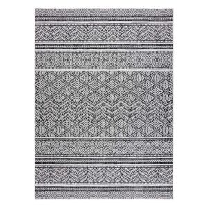 Hakano VINEA schwarzer Boho Teppich, 120x170 cm, Gesamtansicht - Innenarchitektur