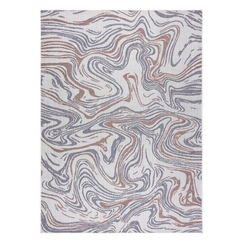 Hakano Vinea Waves cream rug, 140x190 cm, abstract pattern