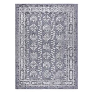 Hakano Vinea Ornament blauer Teppich, 120x170 cm, Gesamtansicht - Innenarchitektur