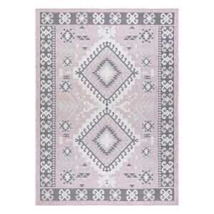 Tepih Hakano Vinea Aztec puder roza, 140x190 cm, geometrijski uzorak - Uređenje interijera