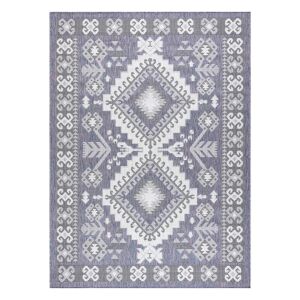 Tepih Hakano Vinea Aztec plavi, 80x150 cm, geometrijski uzorak - Dekoracija